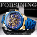 Forsining 190 Mechanical Mens Watches Fashion Automatic Male Clock Stainless Steel Waterproof Business Skeleton Erkek Kol Saati